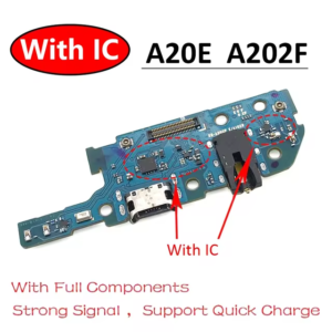 Samsung Galaxy A20 A20e USB charge port Mic PCB headphone SM-A202 Fast Charging