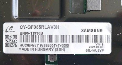 SAMSUNG QE55QN1EFA MAIN BOARD - BN94-18617A, BN9418617A SCRN: CY-QF055RLAV3H - Image 2