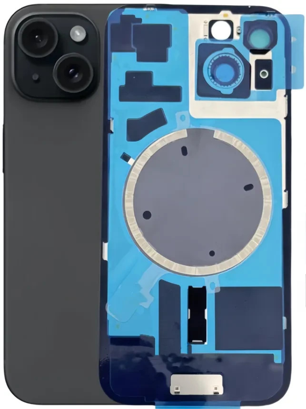 Apple iPhone 15 Back Glass Replacement With Mag-Safe Magnets & Wireless Coil
