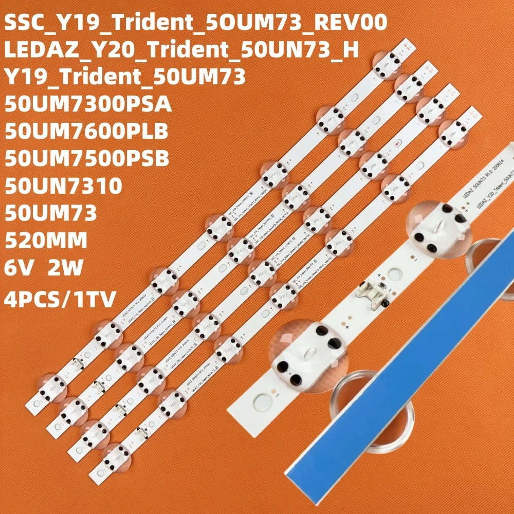 New Backlight For LG 50UM7500PLA 50UM7600PLB